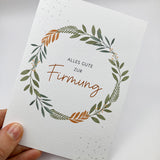 Glückwunschkarte zur Firmung, Zweige