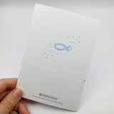 Glückwunschkarte Konfirmation, Fisch blau