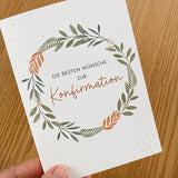 Glückwunschkarte zur Konfirmation, Zweige