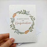 Glückwunschkarte zur Konfirmation, Zweige