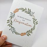 Glückwunschkarte zur Konfirmation, Zweige