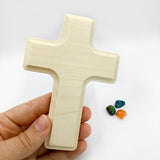 Holzkreuz Wandkreuz Kreuz GEschenk Hauseinzug Firmung Konfirmation Erstkommunion Kommunion Geschenk eihnachten geburtstag christlich katholisch kreuz zum aufhängen natur 13 cm