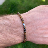 Armband, Edelsteinperlen, Tigerauge für Männer & Frauen