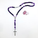 Personalisiert: Edelstein Rosenkranz mit/ohne Namen