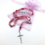 Personalisiert: Edelstein Rosenkranz mit/ohne Namen