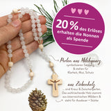 Drei 3 Nonnen Goldenstein Salzburg Kloster Spende Rosenkranz Klosterschwestern drei schwestern Zirbe Zirbenholzperlen handgemachter Rosenkranz Österreich handgefertigt handgeknüpft Spende Spenden limitierte Rosenkranz Edition Rosenkranz kaufen Österreich