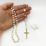 echt Perlmutt Rosenkranz weiß weiss Mittelstück Herz gold mit Herz Herzchen Zwischenperlen goldfarben Rosenkranzdose Dose für Rosenkranz kommunionsrosenkranz rosenkranzkette echt perlmut kommunionsgeschenk Erstkommunion Etui Aufbewahrung Rosenkranz Metalldose Schmuckdose Schmuckaufbewahrung Taufschmuck Geschenk Konfirmation Firmung KommunionErstkommunion Taufe Taufgeschenk für Mädchen katholisches 