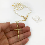 echt Perlmutt Rosenkranz weiß weiss Mittelstück Herz gold mit Herz Herzchen Zwischenperlen goldfarben Rosenkranzdose Dose für Rosenkranz kommunionsrosenkranz rosenkranzkette echt perlmut kommunionsgeschenk Erstkommunion Etui Aufbewahrung Rosenkranz Metalldose Schmuckdose Schmuckaufbewahrung Taufschmuck Geschenk Konfirmation Firmung KommunionErstkommunion Taufe Taufgeschenk für Mädchen katholisches 