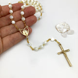 echt Perlmutt Rosenkranz weiß weiss Mittelstück Herz gold mit Herz Herzchen Zwischenperlen goldfarben Rosenkranzdose Dose für Rosenkranz kommunionsrosenkranz rosenkranzkette echt perlmut kommunionsgeschenk Erstkommunion Etui Aufbewahrung Rosenkranz Metalldose Schmuckdose Schmuckaufbewahrung Taufschmuck Geschenk Konfirmation Firmung KommunionErstkommunion Taufe Taufgeschenk für Mädchen katholisches 