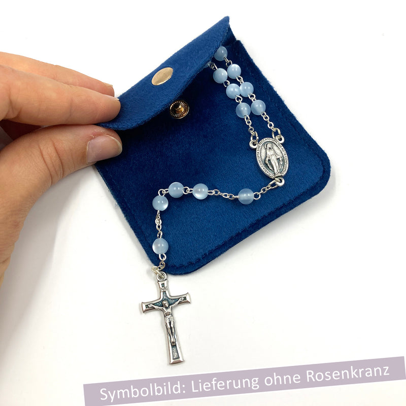 Rosenkranz-Beutel, 8x8 cm, viele Farben