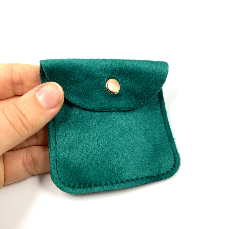 Samtbeutel für Rosenkranz oder Schmuck grün