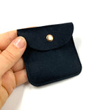 Rosenkranzbeutel Beutel für Rosenkranz Aufbewahrung Etui Schmuckbeutel für Rosenkränze Taufschmuck zart klein Samtbeutel Rosenkranzkette Beutel für Gebetskette blau orange rosa grau klein kleiner schwarz beige weiß druckknopf