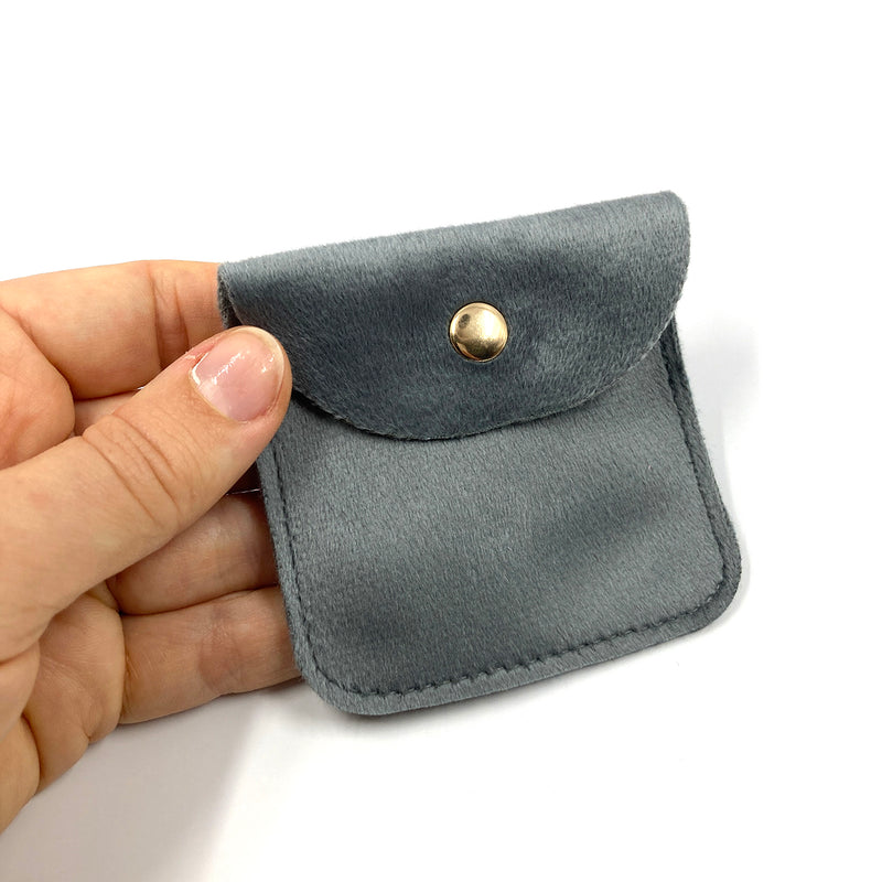 Rosenkranzbeutel Beutel für Rosenkranz Aufbewahrung Etui Schmuckbeutel für Rosenkränze Taufschmuck zart klein Samtbeutel Rosenkranzkette Beutel für Gebetskette blau orange rosa grau klein kleiner schwarz beige weiß druckknopf