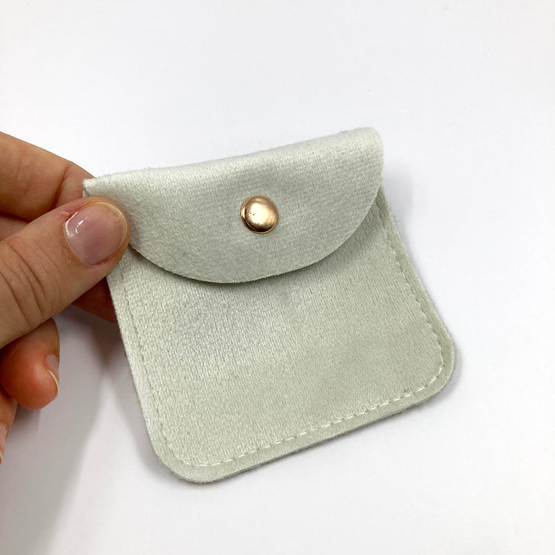 Rosenkranzbeutel Beutel für Rosenkranz Aufbewahrung Etui Schmuckbeutel für Rosenkränze Taufschmuck zart klein Samtbeutel Rosenkranzkette Beutel für Gebetskette blau orange rosa grau klein kleiner schwarz beige weiß druckknopf