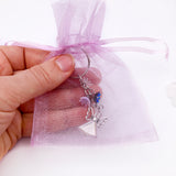 Schlüsselanhänger Engel, Engelsanhänger, Schutzengel, Schlüsselring mit Engel, Schutzengel, Herz, Herzanhänger Blumen für Mädchen rosa blau türkis orange kleines Weihnachtsgeschenk für Mädchen Kinder Frauen Mama Oma beste Freundin günstig billig