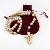 Zirbenholz Rosenkranz Zirbe Nonnen Goldenstein Klosterschwestern Salzburg drei schwestern Zirbe Zirbenholzperlen handgemachter Rosenkranz Österreich handgefertogt handgeknüpft Spende Rosenkranz kaufen Österreich