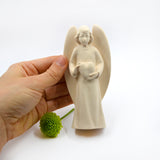 Engel, Schutzengel aus Holz, Holzfigur, Engelsfigur, Geschenkidee Geburt, Taufe, Geschenk zur Kommunion,  Schutzengel für Kinder, Erstkommunion