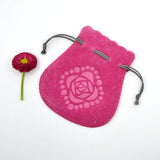 Rosenkranzbeutel, Beutel für Rosenkranz, Aufbewahrung, Etui, Schmuckbeutel für Rosenkränze, rosa, pink, Rose, Rosenmotiv