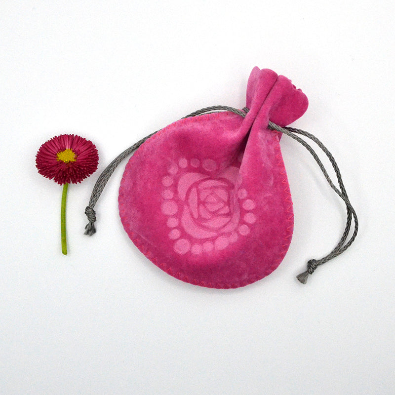 Rosenkranz-Beutel, Rosen-Motiv, rosa